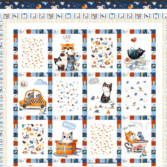 Meow About Town Free Quilt Pattern - The Country Quilt Shop