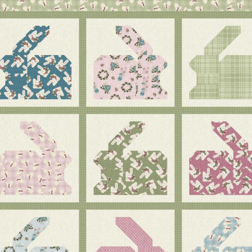 Bunnies in the Garden Free Quilt Pattern - The Country Quilt Shop