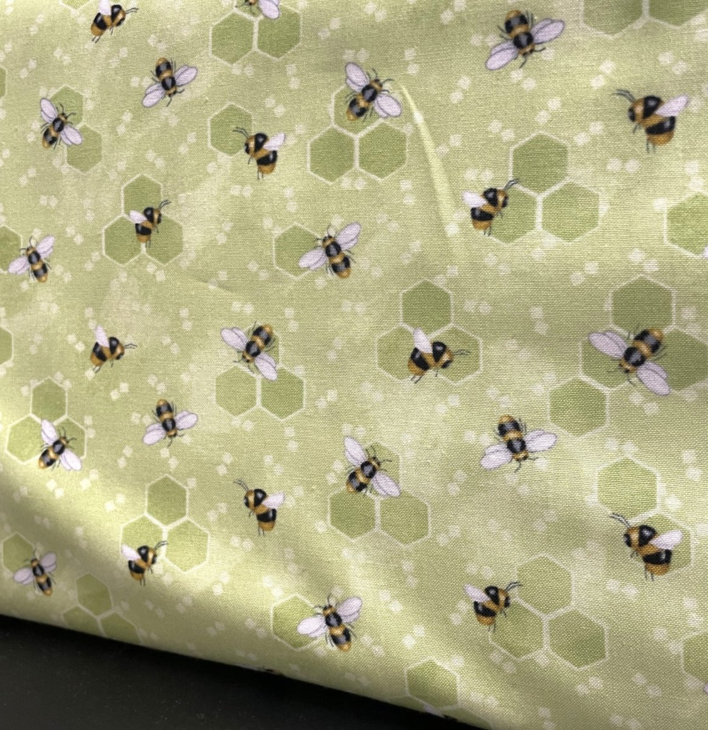 Green Bees and Honeycomb - The Country Quilt Shop