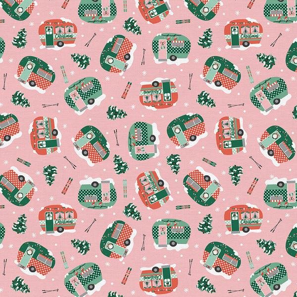 Home For Christmas Campers, Novelty Christmas Fabric - The Country Quilt Shop