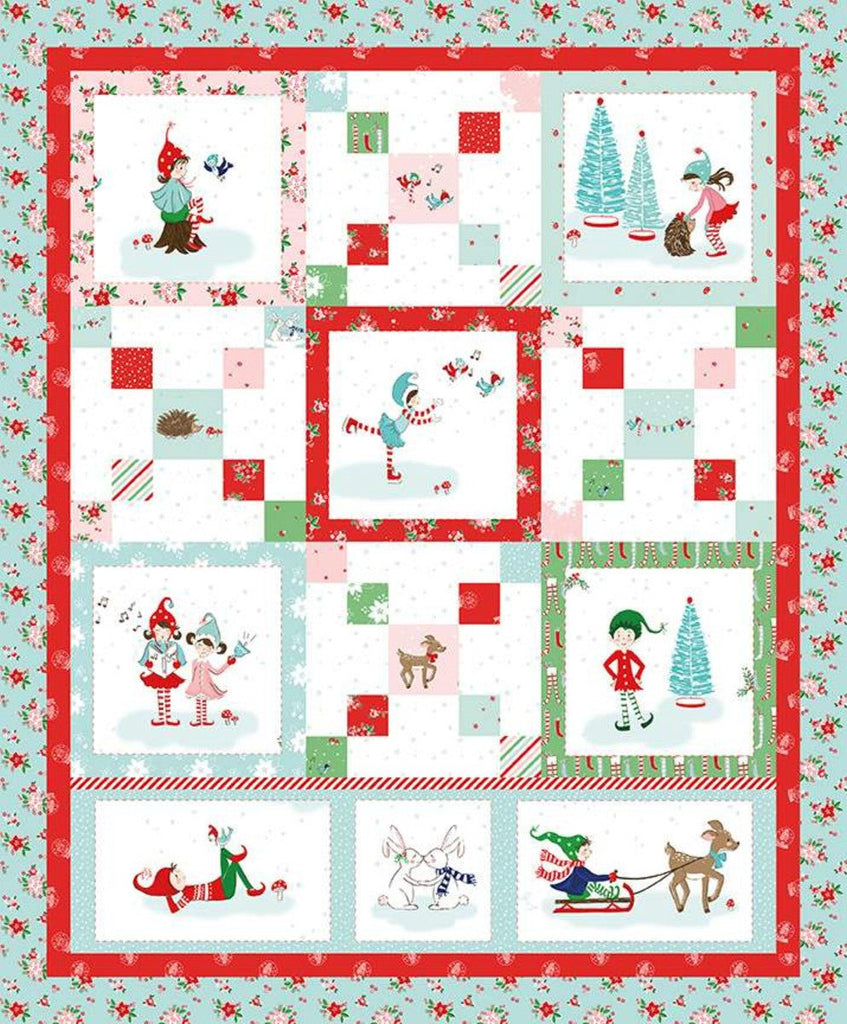 Pixie Noel Holiday Fabric Panel - The Country Quilt Shop