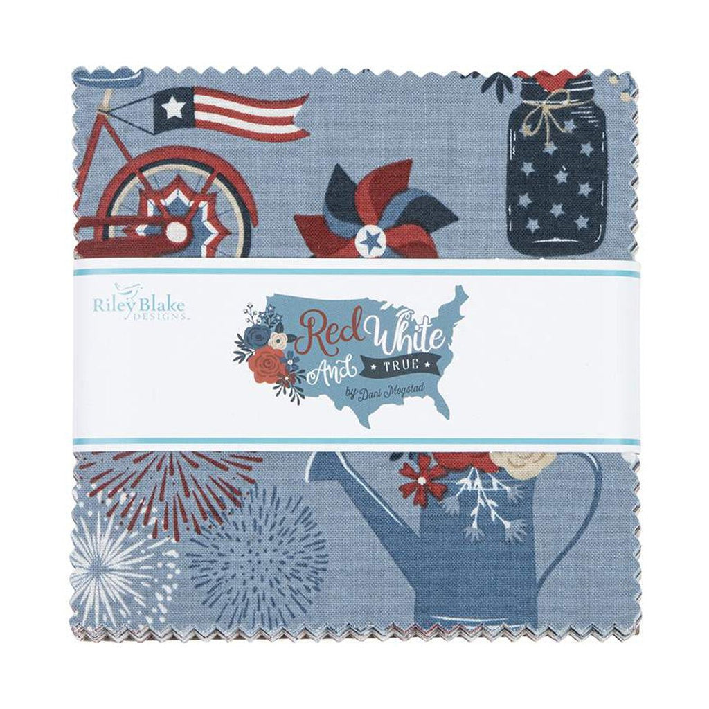 Red, White and True Charm Pack, Fourth of July fabrics - The Country Quilt Shop