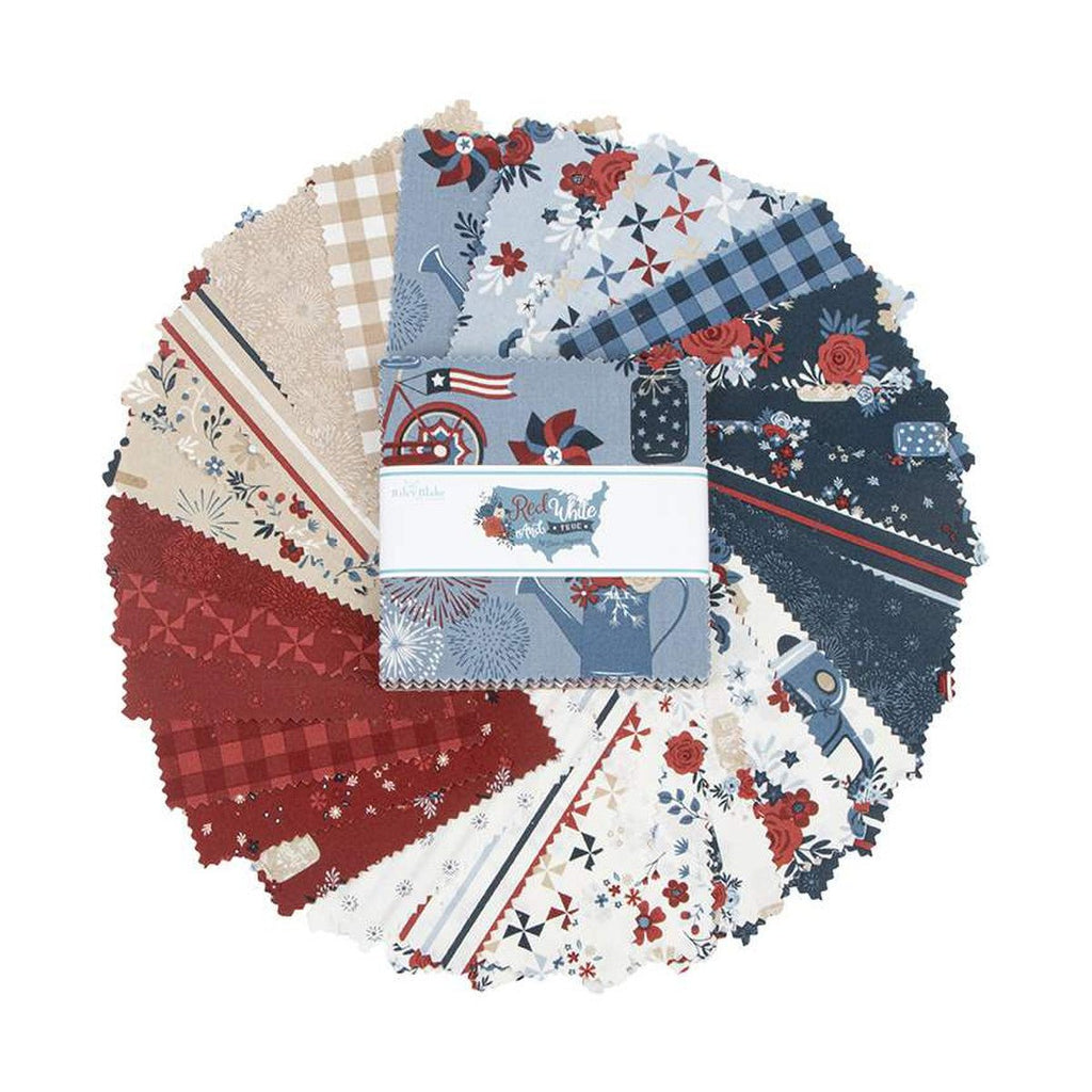 Red, White and True Charm Pack, Fourth of July fabrics - The Country Quilt Shop
