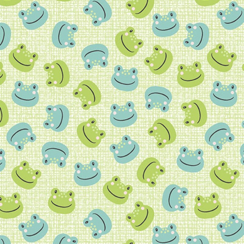 Ribbet Light Green Frogs - The Country Quilt Shop